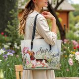 DachyCharm Sniff Joy Leather Tote Bag