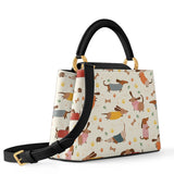 DachyCharm Doxie Whimsy Leather Satchel Bag