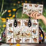 DachyCharm Paws Garden Leather Bag