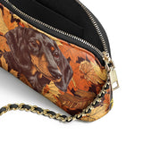 DachyCharm Autumn Pup Whisper Leather Crossbody Bag