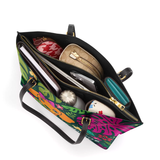 DachyCharm Tropical Doxie Leather Tote Bag