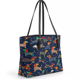 DachyCharm Doxie Fiesta Leather Tote Bag
