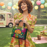 DachyCharm Tropical Doxie Lady Leather Bag