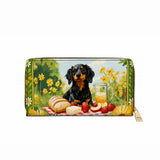 DachyCharm Sunny Picnic Pup Leather Wallet