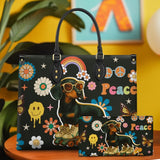 DachyCharm Groovy Doxie Vibes Leather Bag