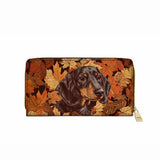 DachyCharm Autumn Pup Whisper Leather Wallet