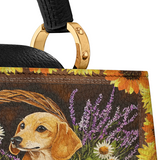 DachyCharm Dachshund Basket Leather Satchel Bag