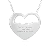 Dachycharm Dachshund Starry Slumber – Personalized Pet Heart Necklace
