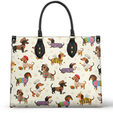 DachyCharm Dachshund Troupe Leather Bag