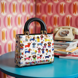 DachyCharm Doxie Holiday Lady Leather Bag