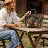 DachyCharm Midnight Petal Personalized Leather Bag