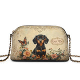 DachyCharm Vintage Rose Leather Personalized Crossbody Bag