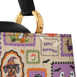 DachyCharm Spooky Pup Parade Leather Satchel Bag
