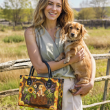 DachyCharm Dachshund Basket Leather Bag