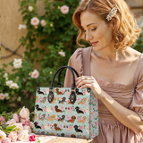 DachyCharm Doxie Garden Leather Bag