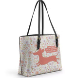 DachyCharm Heartful Meadow Leather Tote Bag