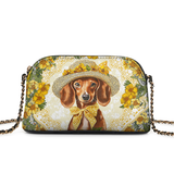 DachyCharm Sunshine Doxie Leather Crossbody Bag