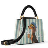 DachyCharm SAY BONJOUR Leather Satchel Bag