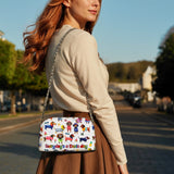 DachyCharm Doxie Holiday Leather Crossbody Bag
