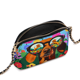 DachyCharm Doxie Dreamscape Leather Crossbody Bag