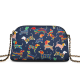 DachyCharm Doxie Fiesta Leather Crossbody Bag