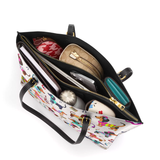 DachyCharm Dachshund Disco Leather Tote Bag