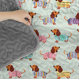 DachyCharm Colorful Dachshunds Quilt 3-Piece Set