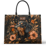 DachyCharm Midnight Petal Personalized Leather Bag