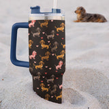 DachyCharm Little Hearts Doxies Tumbler