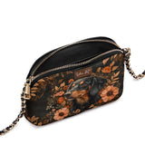 DachyCharm Midnight Petal Personalized Leather Crossbody Bag