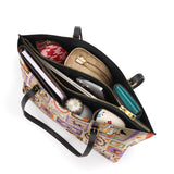 DachyCharm Spooky Pup Parade Leather Tote Bag