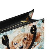 DachyCharm Peach Bloom Personalized Leather Bag