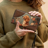 DachyCharm Mocha Bloom Leather Wallet