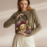 DachyCharm Velvet Pup Lady Leather Bag