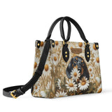 DachyCharm Daisy Bloom Personalized Leather Bag