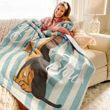 Dachycharm Say Bonjour Fleece Blanket