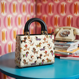 DachyCharm Dachshund Troupe Lady Leather Bag