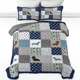 DachyCharm Dachshund Delight Quilt 3-Piece Set