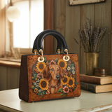 DachyCharm Prairie Doxie Lady Leather Bag