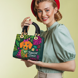 DachyCharm Tropical Doxie Lady Leather Bag