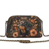 DachyCharm Midnight Petal Personalized Leather Crossbody Bag