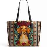 DachyCharm Doxie Spirit Leather Tote Bag