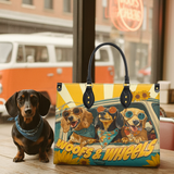 DachyCharm - Leather Bag Sunflower Woofs
