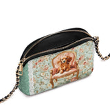 DachyCharm Velvet Throne Leather Crossbody Bag