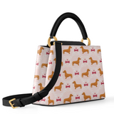 DachyCharm Pink Pupcake Leather Satchel Bag