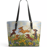 DachyCharm Wiener Bloomfield Leather Tote Bag