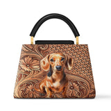 DachyCharm CARVED GRACE Leather Satchel Bag