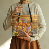 DachyCharm Patchwork Nap Leather Tote Bag