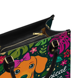 DachyCharm Tropical Doxie Leather Bag