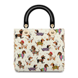 DachyCharm Dachshund Troupe Lady Leather Bag